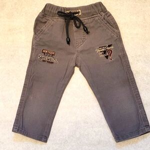 Guess elastic waist embrodiered pants
